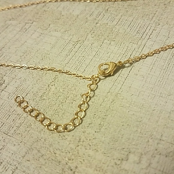 LAST ONE! Drop lava stone gold tone necklace - Picture 4 of 5